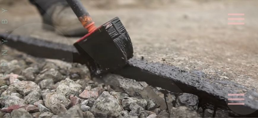 Укладка холодного асфальта