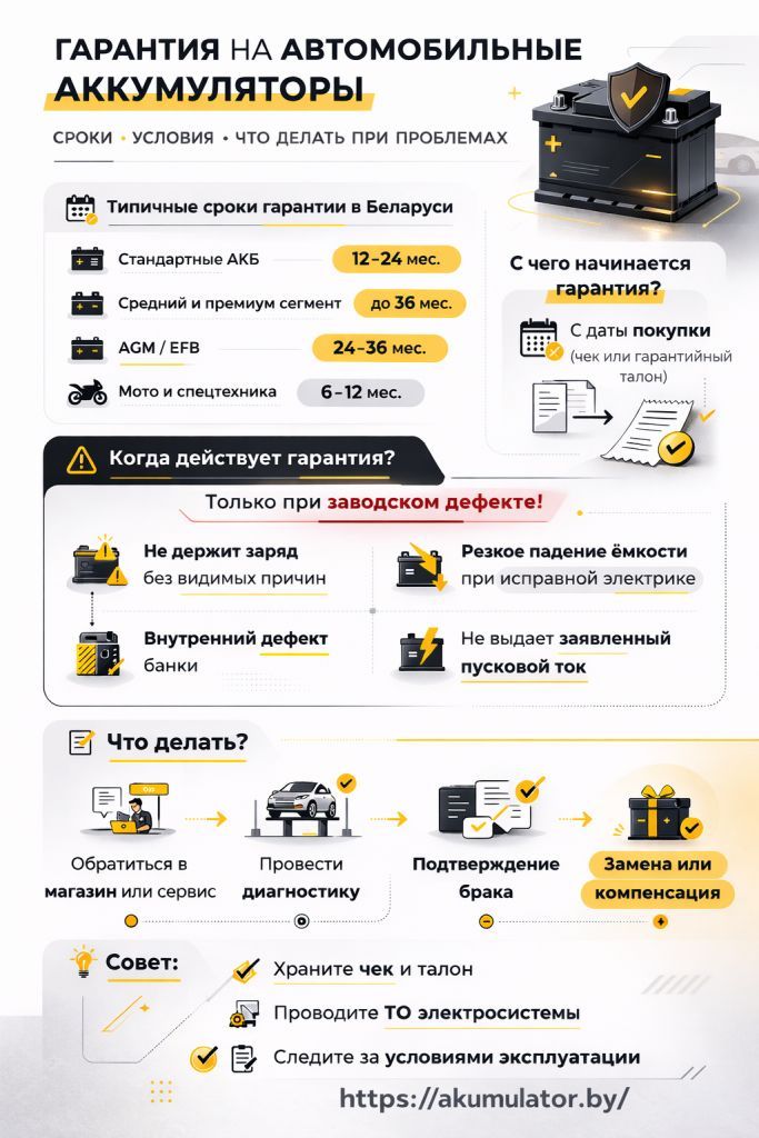 Как работает гарантия на автомобильный аккумулятор