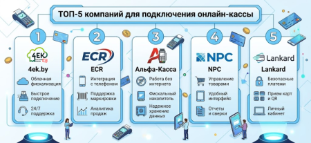 ТОП-5 компаний для подключения онлайн-кассы