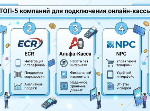 ТОП-5 компаний для подключения онлайн-кассы