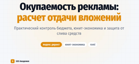 окупаемость рекламы, расчет отдачи вложений, контроль бюджета и юнит-экономика